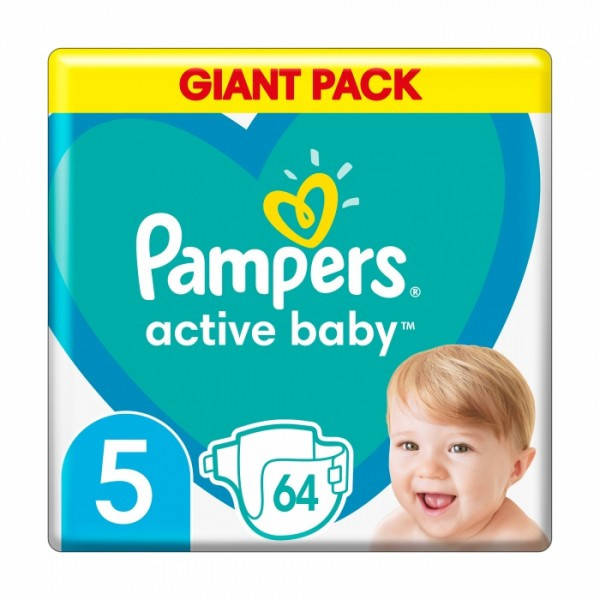 

Подгузники Pampers Active Baby размер 5 (11-16 кг), 64 шт