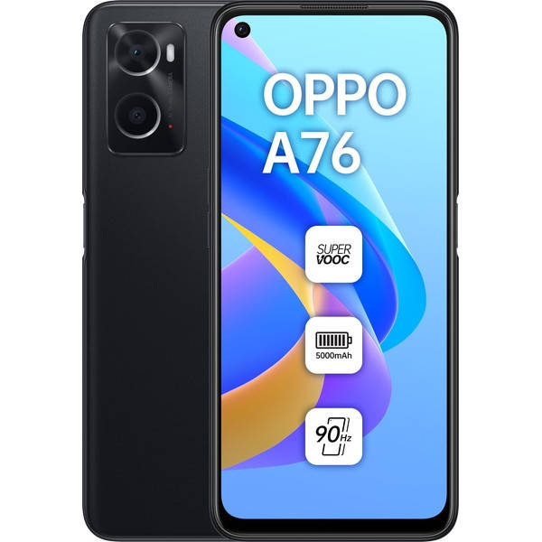 

Смартфон OPPO A76 4/128Gb Black Qualcomm Snapdragon 662 5000 мАч, Голубой