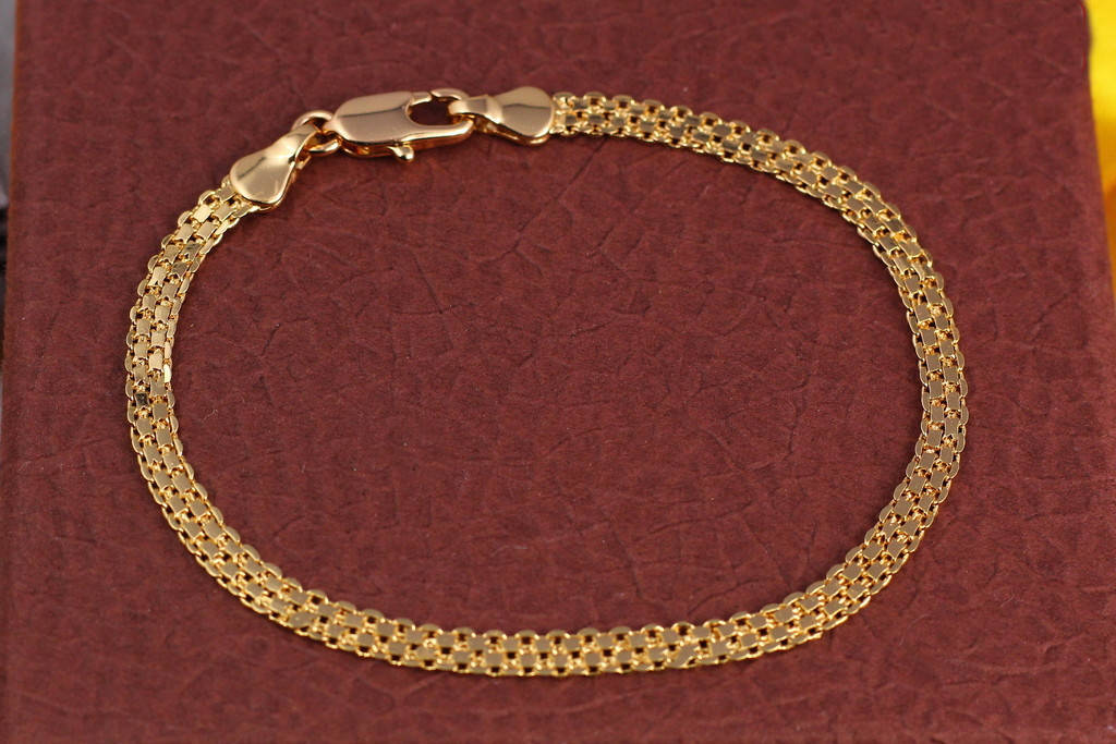 

Браслет Xuping Jewelry новый бисмарк 21 см 3.5 мм золотистый