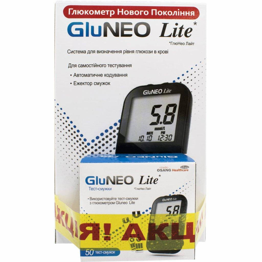 

Глюкометр Глюнео Лайт (GluNeo Lite)+ тест-полоски Глюнео Лайт (GluNeo Lite (50шт))