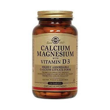 

Кальций и магний с витамином Д3 (Calcium Magnesium), Solgar, 150 таблеток (SOL-00518)
