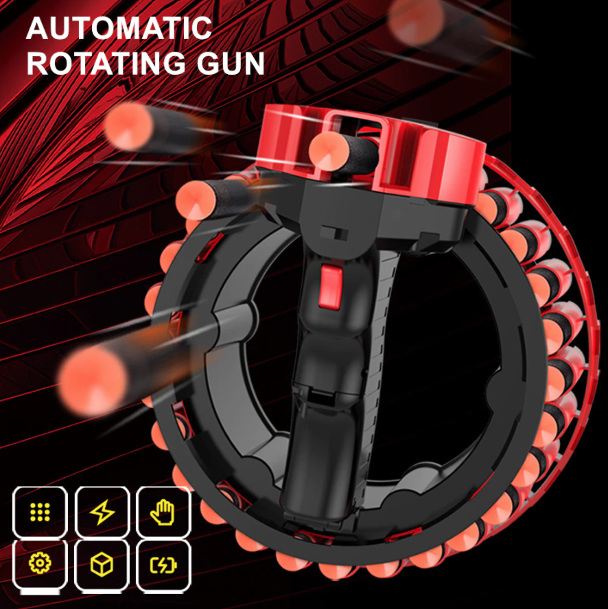 

Детский игрушечный пистолет-пулемет Soft Ballet Gun с мягкими пулями, Красный