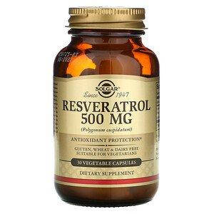 

Ресвератрол (Resveratrol), Solgar, 500 мг, 30 капсул (SOL-31045)