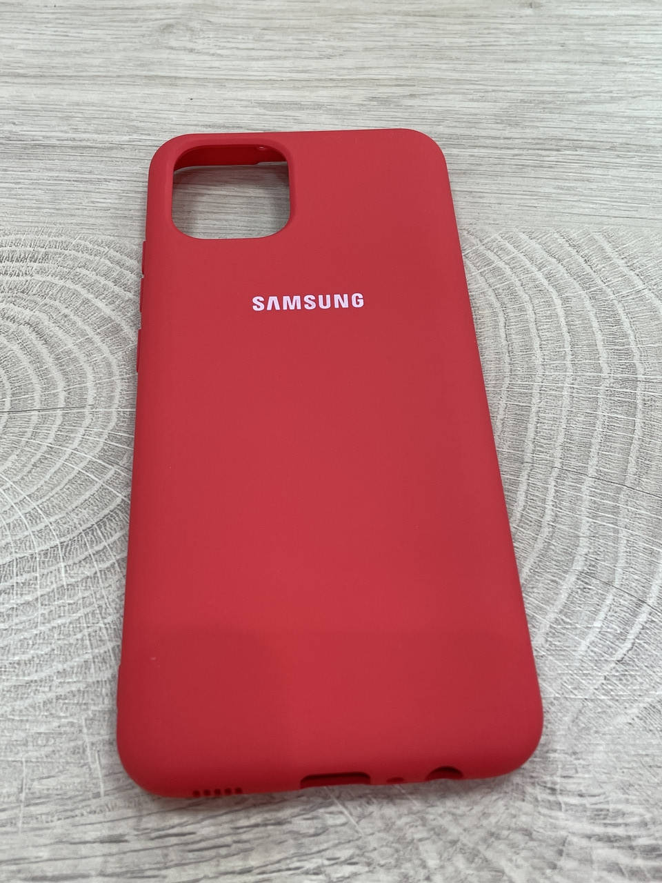 

Чехол на Samsung A03 / A035 Silicone Case противоударный красный