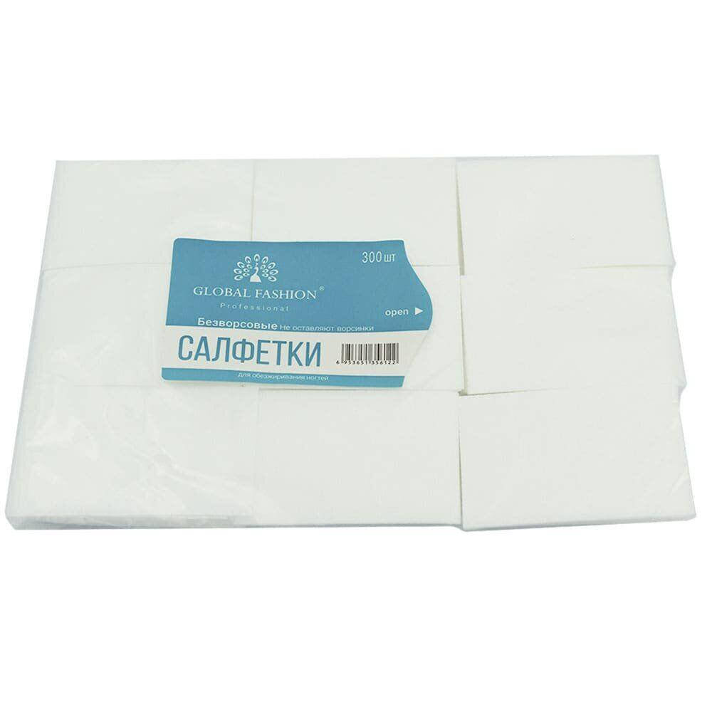 

Салфетки безворсовые Global Fashion, 6х5 см, 300 шт., Белый