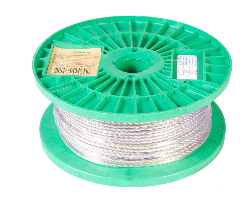 

Трос в оплетке ГОСПОДАР Ø3.5 мм 100 м 92-0401