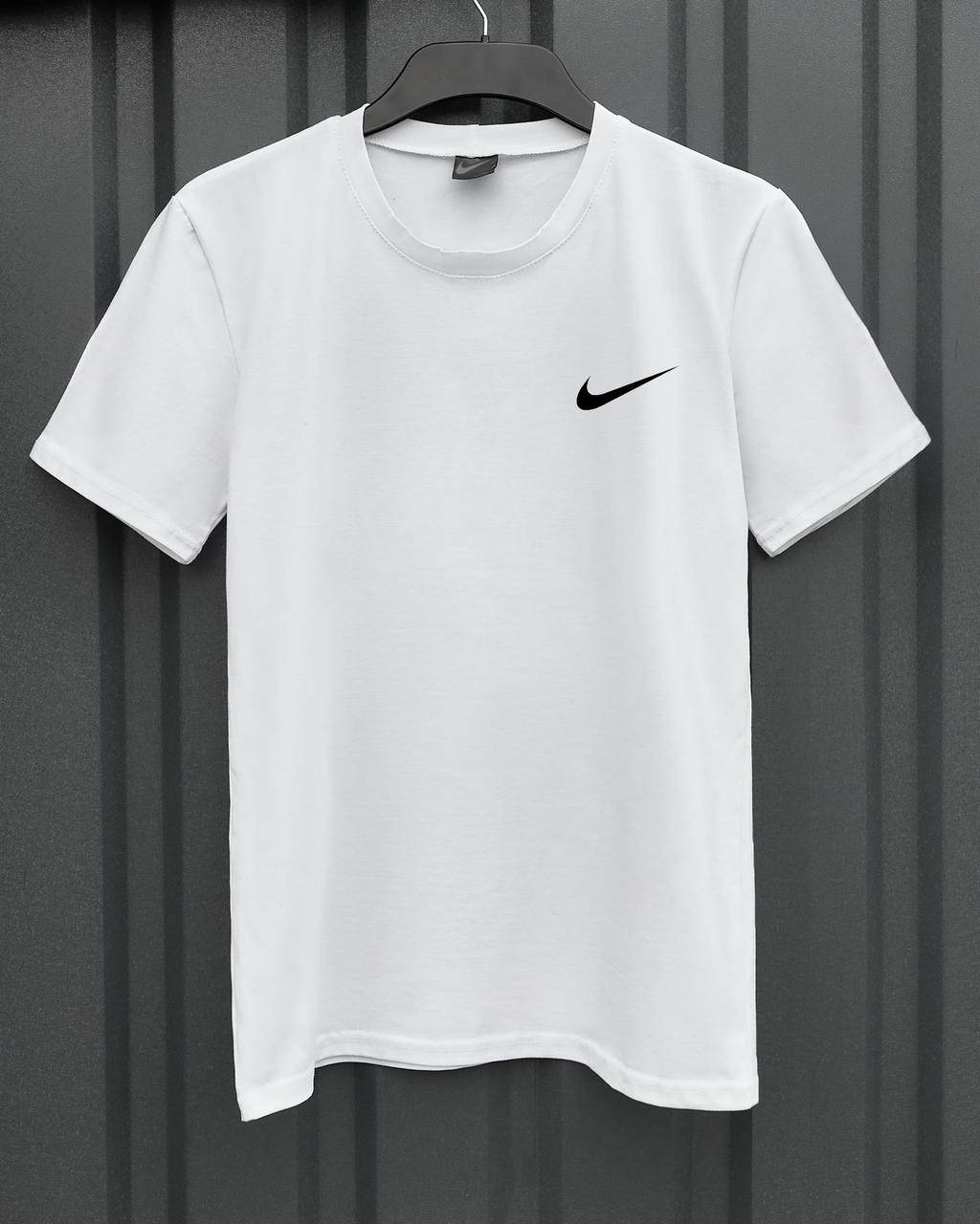 

Футболка однотонная мужская Nike летняя \ весенняя спортивная Белый, M