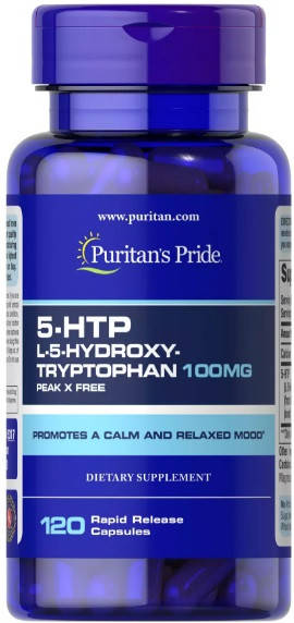 

5-гидрокси L-триптофан (для повышения серотонина) Puritan's Pride 5-HTP 100 mg 120 капс.
