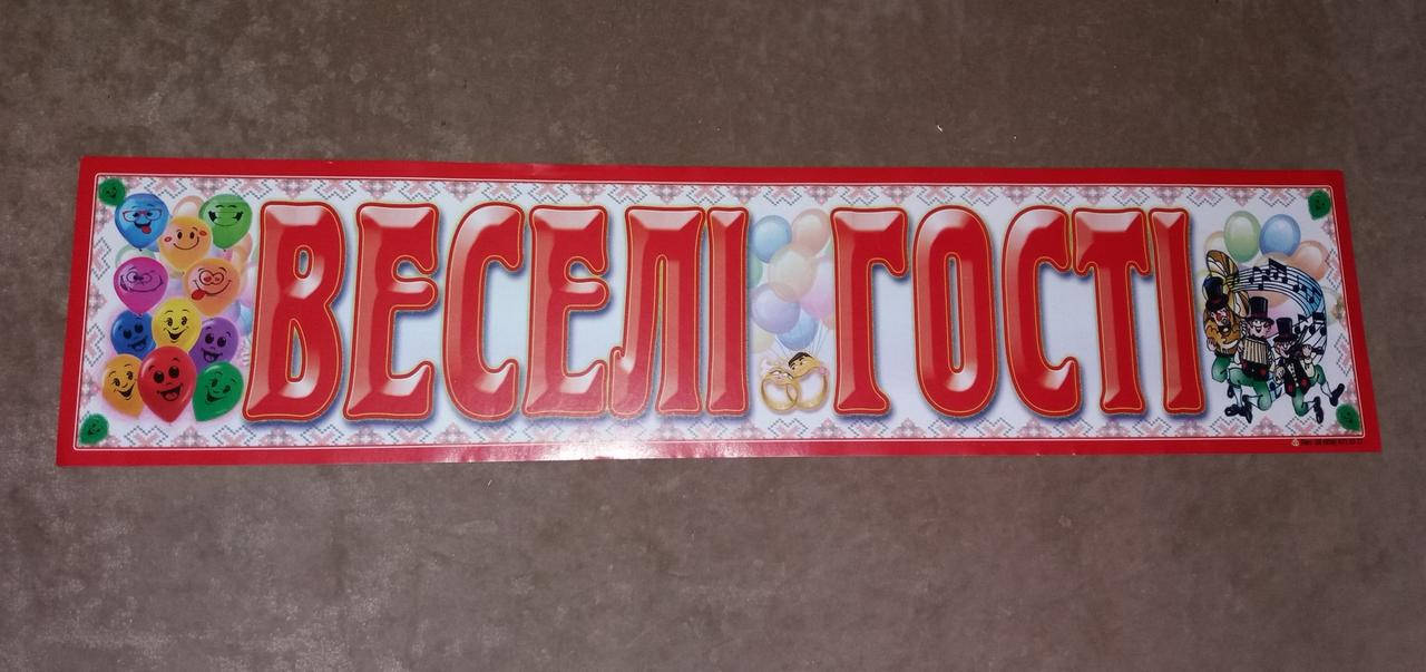 

Свадебный номер для авто "Веселі гості", Разные цвета
