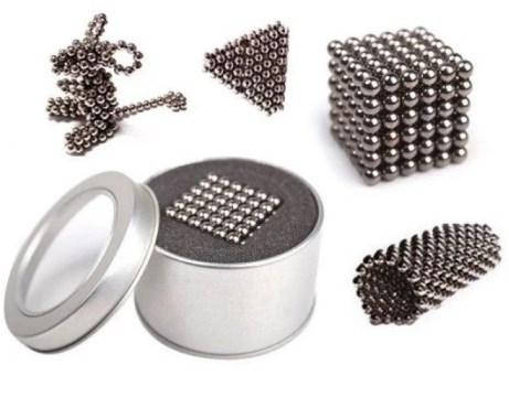 

Игрушка-конструктор головоломка Неокуб Neocube 216 магнитных шариков 5 мм. (Silver)