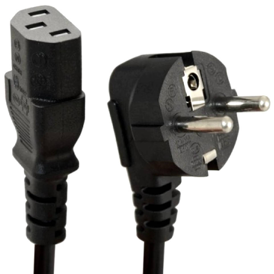 

Сетевой компьютерный кабель 220V 3 pin для электроники и блоков питания ПК, Черный
