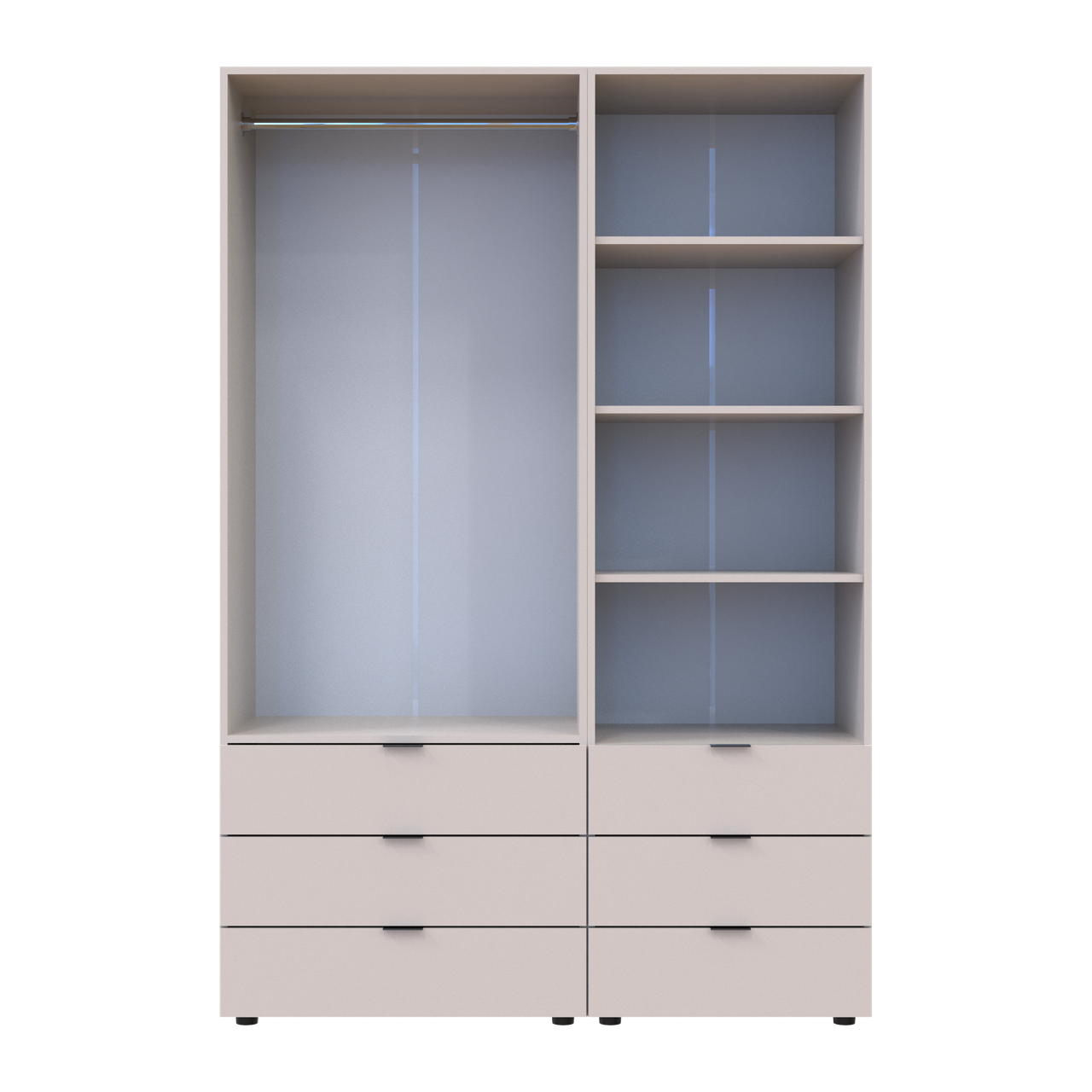 Шафа для одягу Doros Гелар Кашемір 2ДСП з пеналом 137.5х49.5х203.4 (42005174) 5