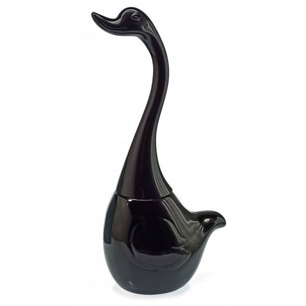 

Ерш для унитаза с подставкой Гусь чёрный 32762в, Белый