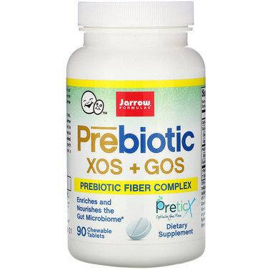 

Пробиотики, Prebiotics XOS+GOS (ксилоолигосахариды и галактоолигосах, Jarrow Formulas, 90 жевательных таблеток