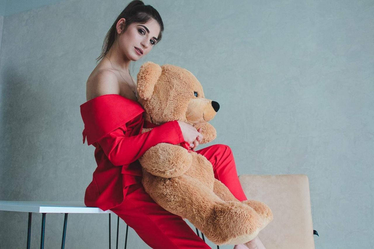 

Плюшевый медведь "Нестор" Карамельный 80 см