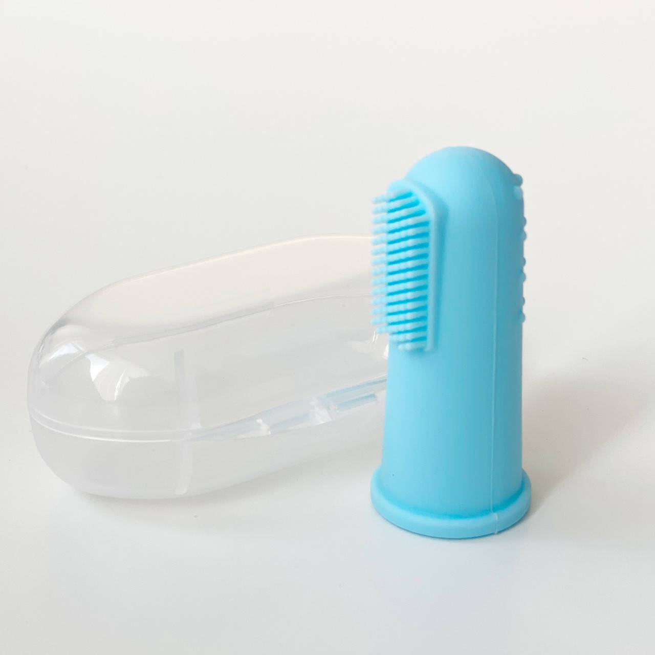 

Силиконовая зубная щетка на палец Баловень Baby Blue, Синий