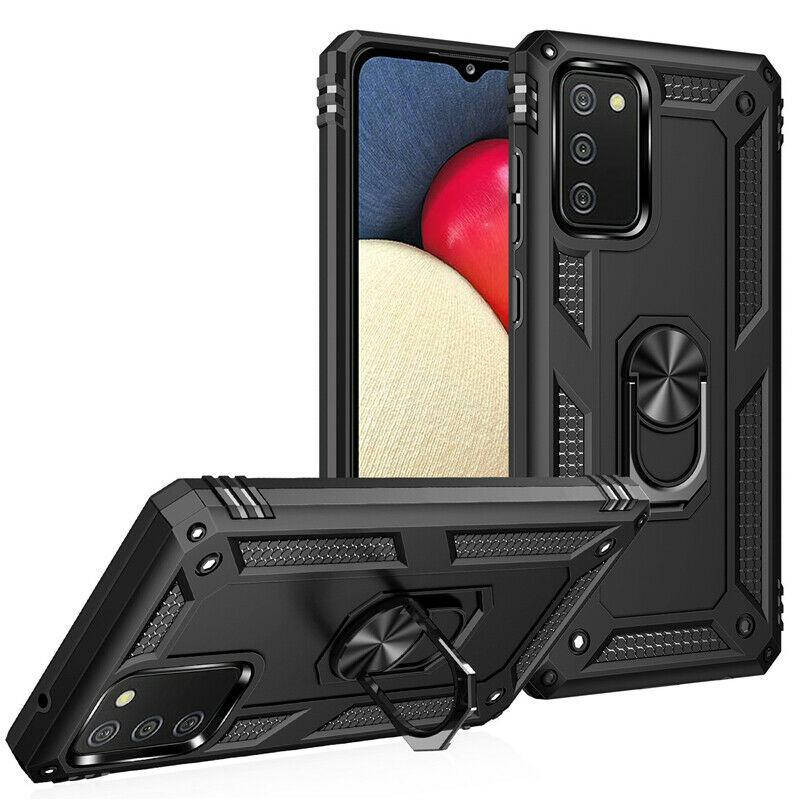 

Ударопрочный чехол Serge Ring for Magnet для Samsung Galaxy A02s Черный
