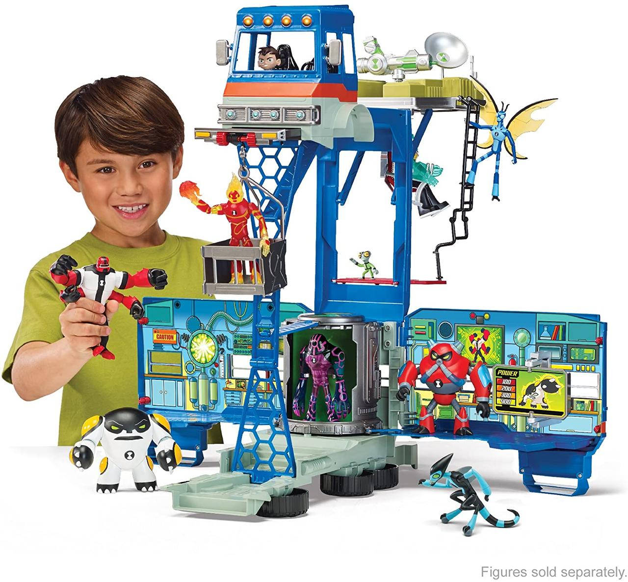 

Бен Тен 10 Грузовик Трейлер-станция трансформер Ben 10 Rustbucket Deluxe Transforming Vehicle to Playset