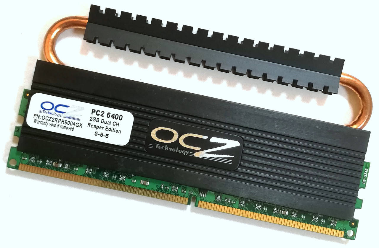 

Игровая оперативная память OCZ Reaper DDR2 2Gb 800MHz PC2 6400U 2R8 CL5 1.8В (OCZ2RPR8004GK) Б/У