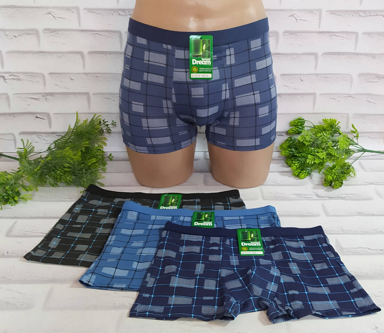 

Трусы мужские боксеры L (46-48 раз) бамбук Sweet Dream 3125, Разные цвета