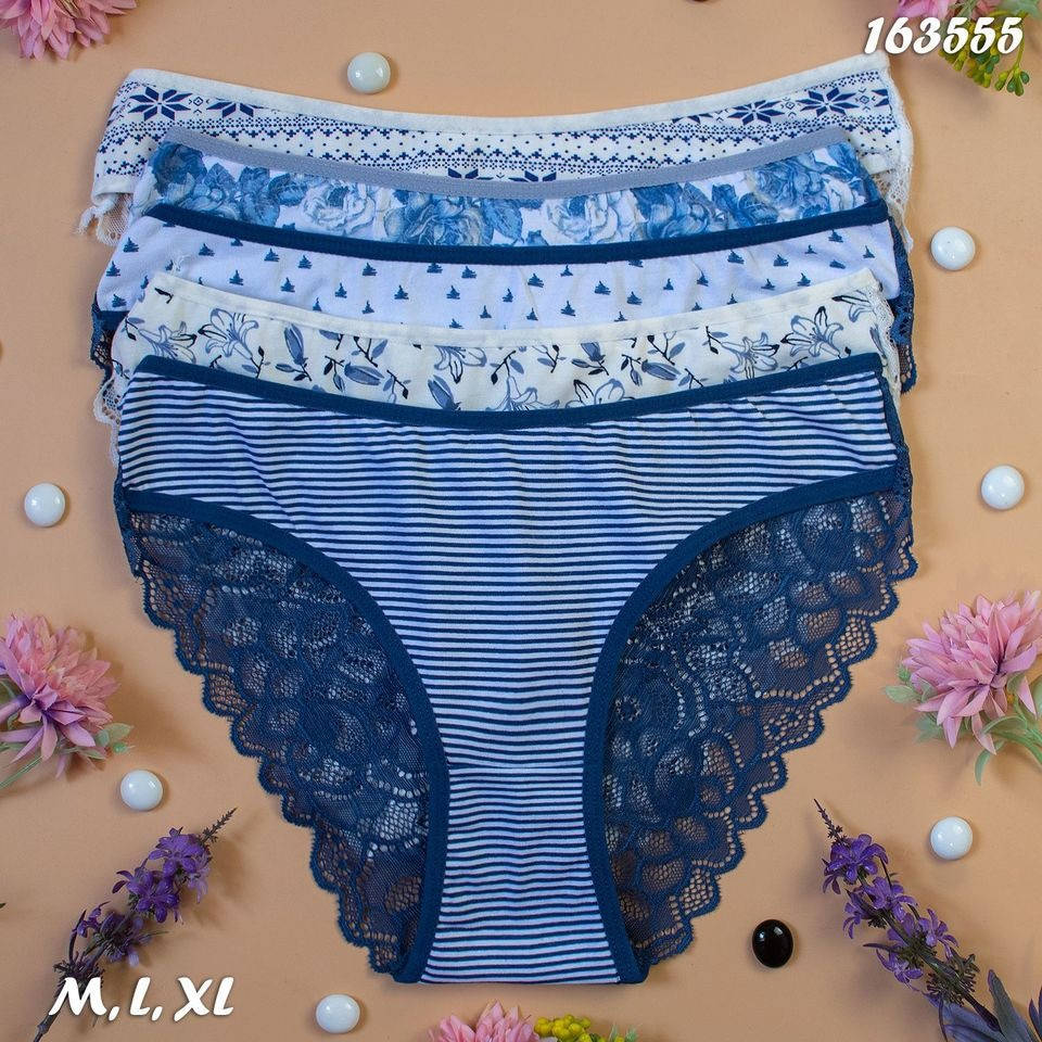

Трусы слипы женские Nicoletta Турция M, L, XL 5 шт., Разные цвета