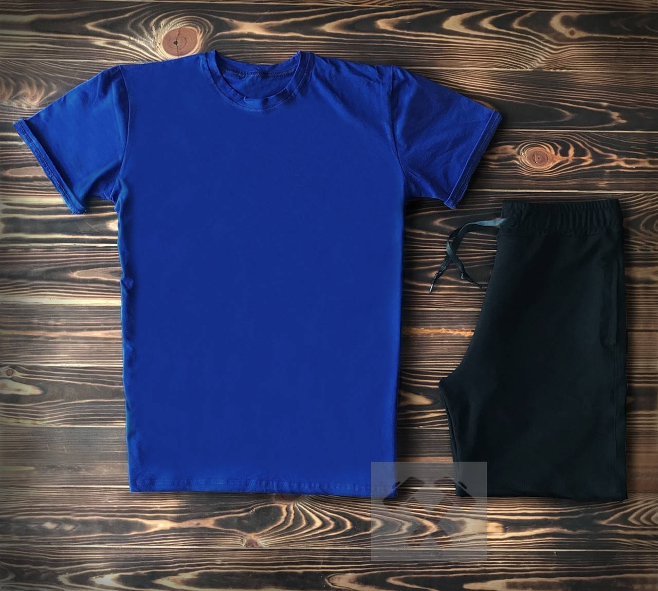 

Комплект футболка, шорты мужские | Костюм летний ЛЮКС качества Синий, S