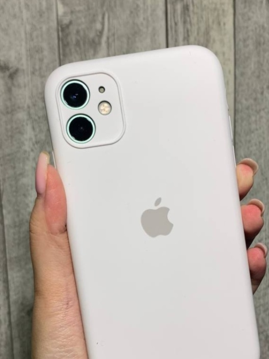 

Белый чехол Silicone Case для Iphone 11/ білий чохол на айфон 11 внутри микрофибра