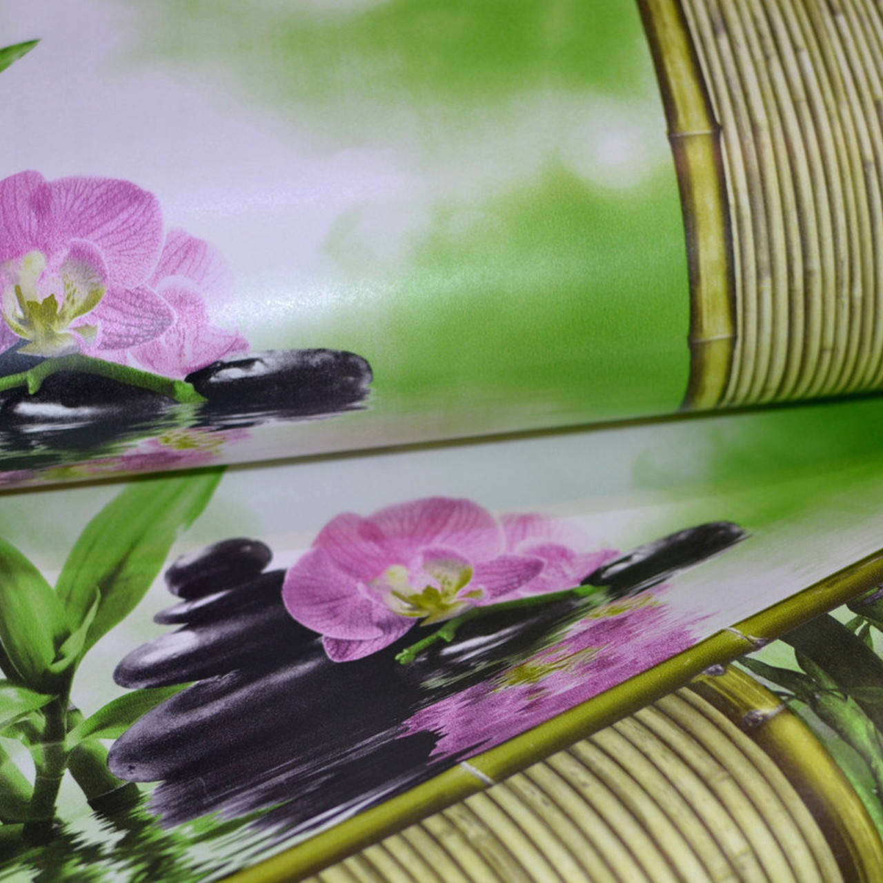 

Обои влагостойкие на бумажной основе Charm Азия 0,53х10,05м зелёный (108 - 03)