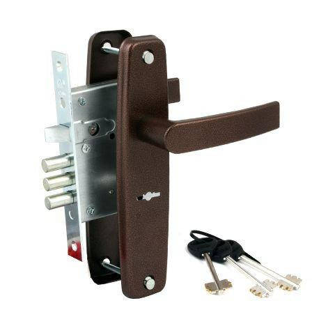 

Замок врезной ПроСам ЗВ9-6/13 c ручками «медь»