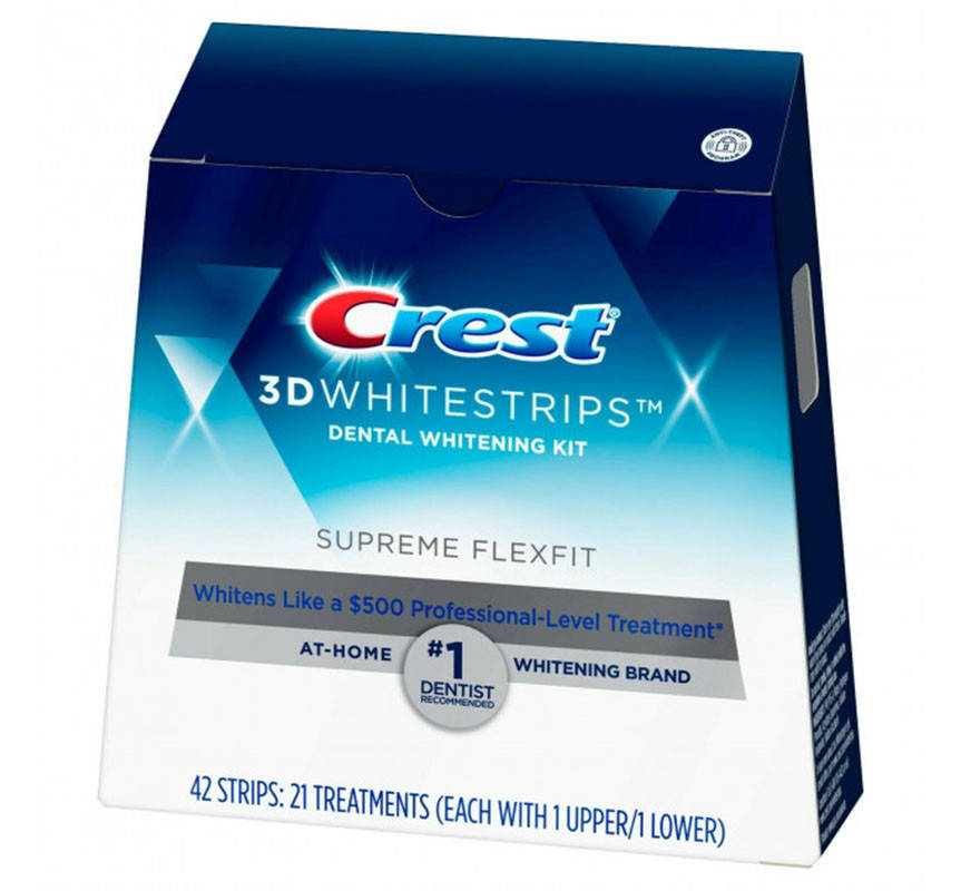 

Отбеливающие полоски для зубов Crest 3D Whitestrips Supreme FlexFit 42 шт