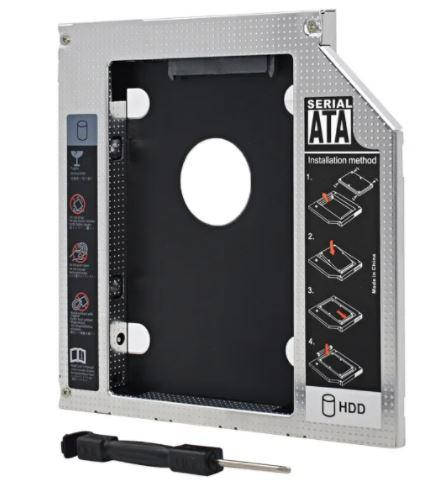 

Карман для HDD SATA 9.5 mm Caddy второй диск вместо привода OptiBay