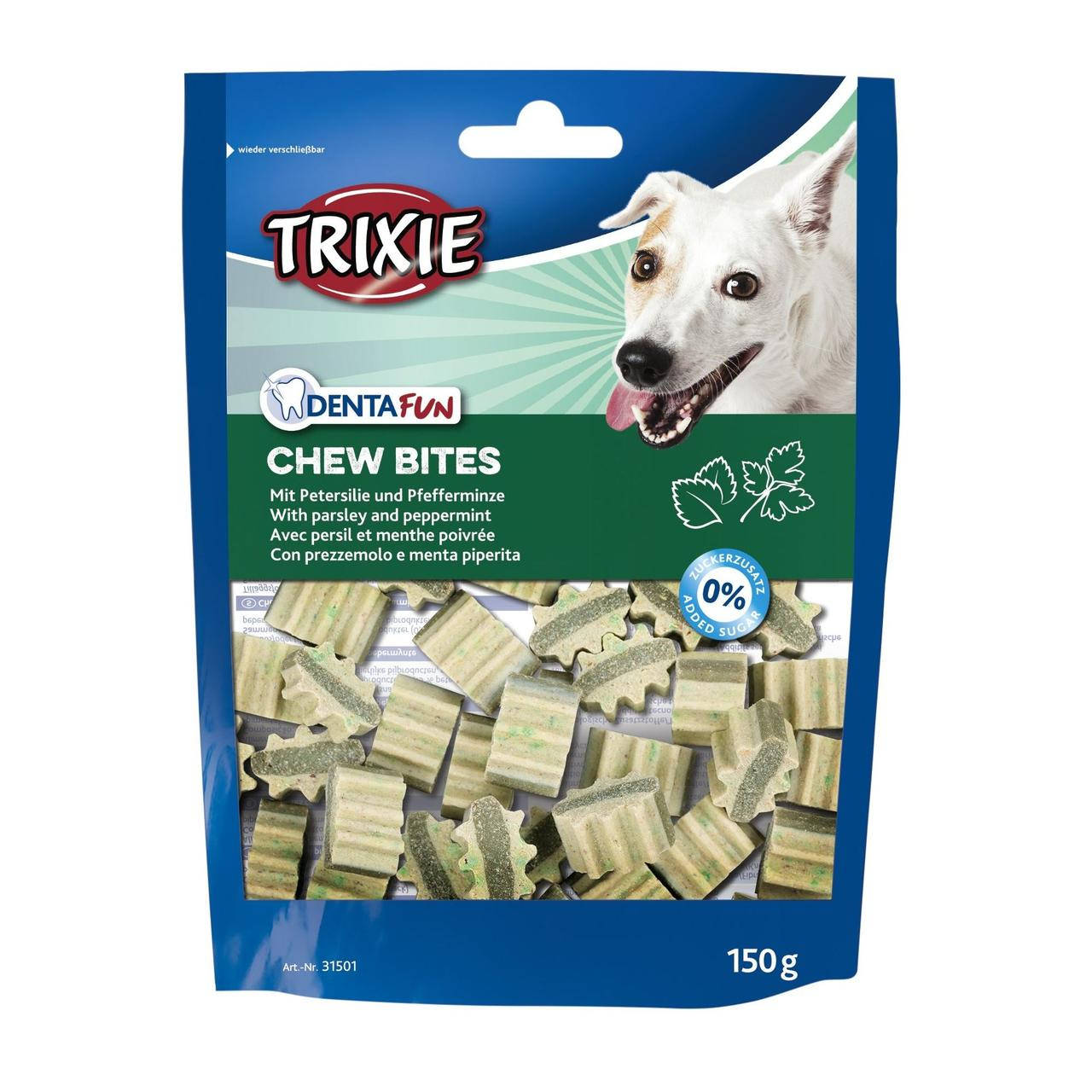 

Лакомство для собак Trixie Denta Fun Chew Bites с петрушкой и мятой 150 гр
