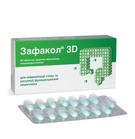 

Средство для защиты и восстановления кишечника, Зафакол 3D, таблетки № 30