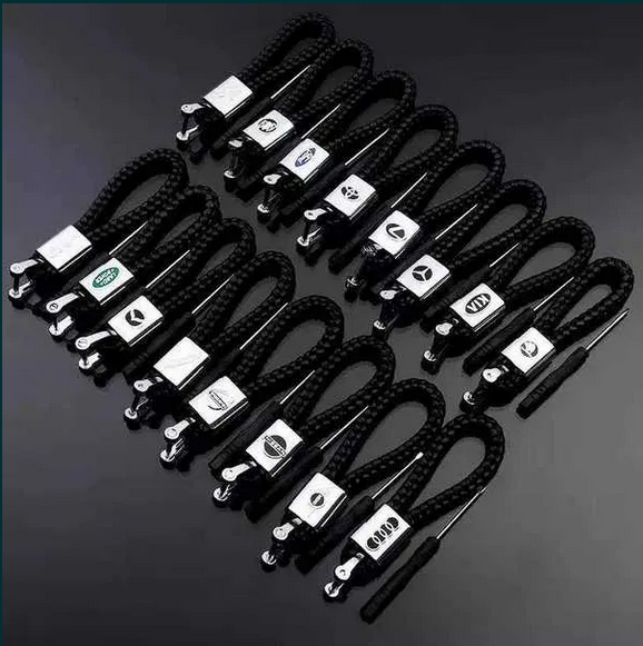 

Брелок для ключей кожаный с логотипом авто "Косичка" mercedes