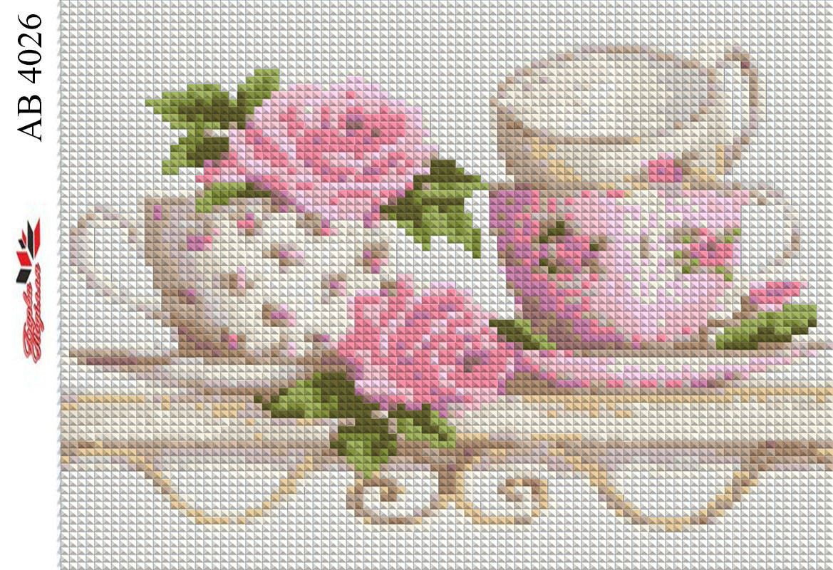 

Алмазная вышивка АВ 4026 Сервиз