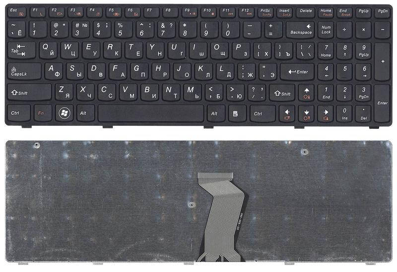 

Клавиатура для ноутбука Lenovo IdeaPad G580, G585, Z580, Z585, Z780 Black, (Black Frame), RU, Черный