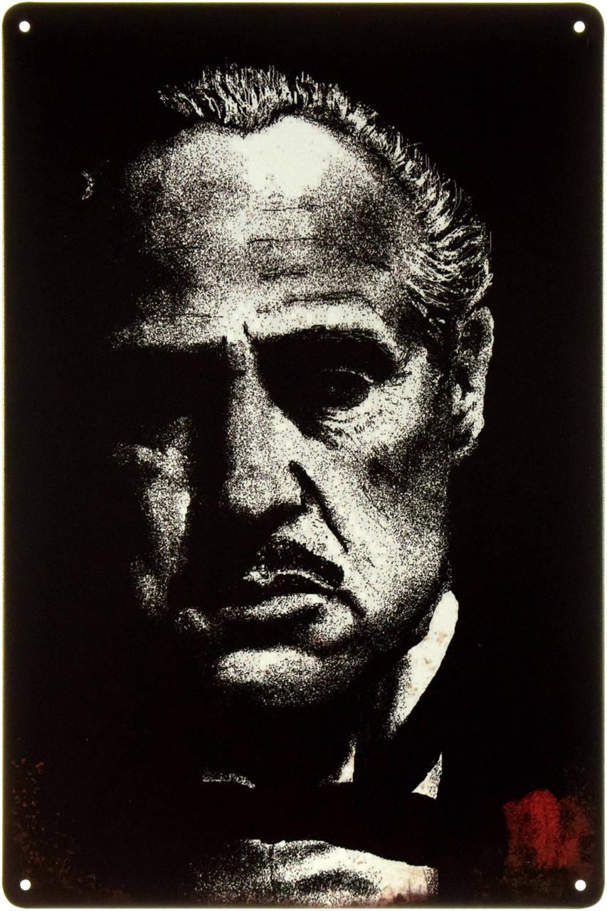 

Металлическая табличка "Крестный Отец / The Godfather (Red Rose)" (ms-002273)