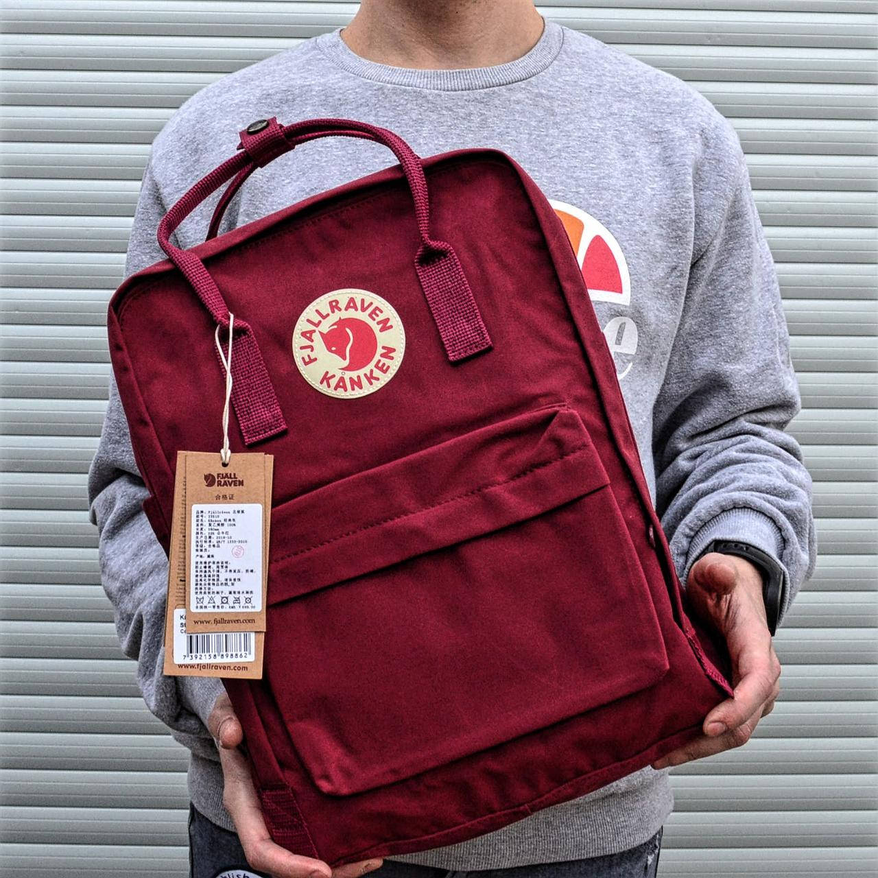 

Рюкзак Fjallraven Kanken Bag classic / ПРЕМІУМ ЯКОСТІ / бордовий, Разные цвета