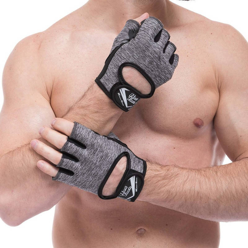 

Перчатки для фитнеca HARD TOCH FG-003 открытые пальцы М/20-22 см