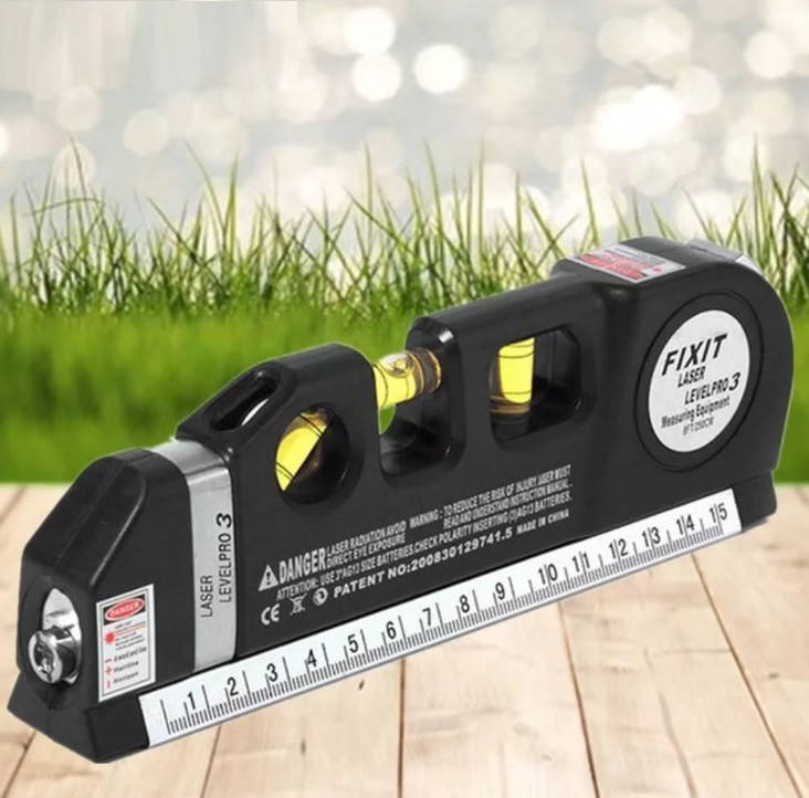 

Уровень лазерный, рулетка, линейка Fixit Laser 4 В 1