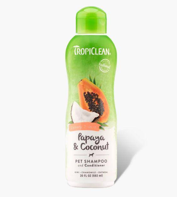

Tropiclean шампунь-кондиционер 355мл ( папая/кокос ) для собак и котов