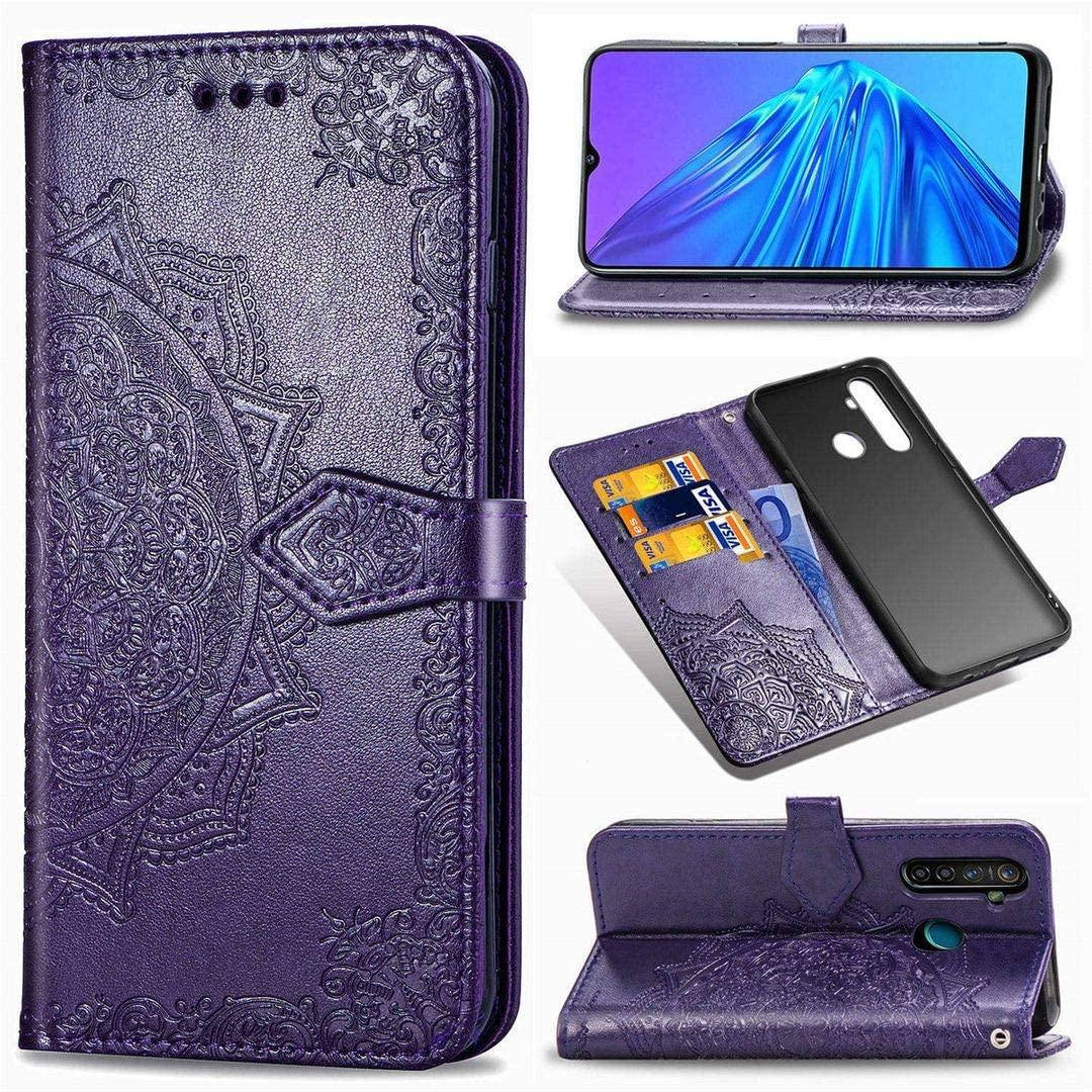 

Чехол Vintage для Realme C3 книжка с визитницей кожа PU фиолетовый