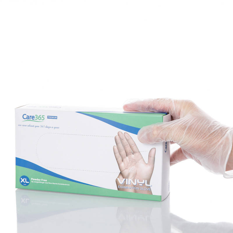 

Перчатки виниловые неопудренные Care 365 р., 100 шт, Прозрачный