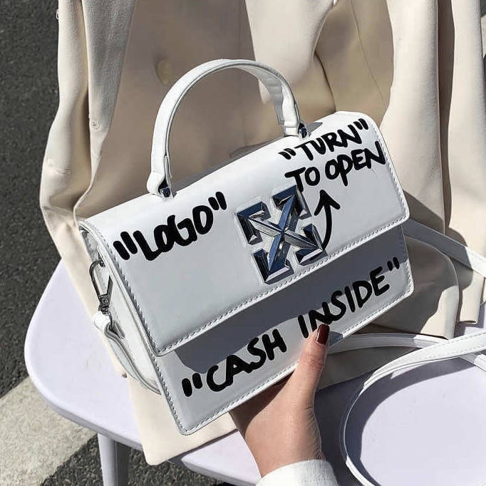 

Женская классическая сумка кросс-боди через плечо CASH INSIDE белая, Белый