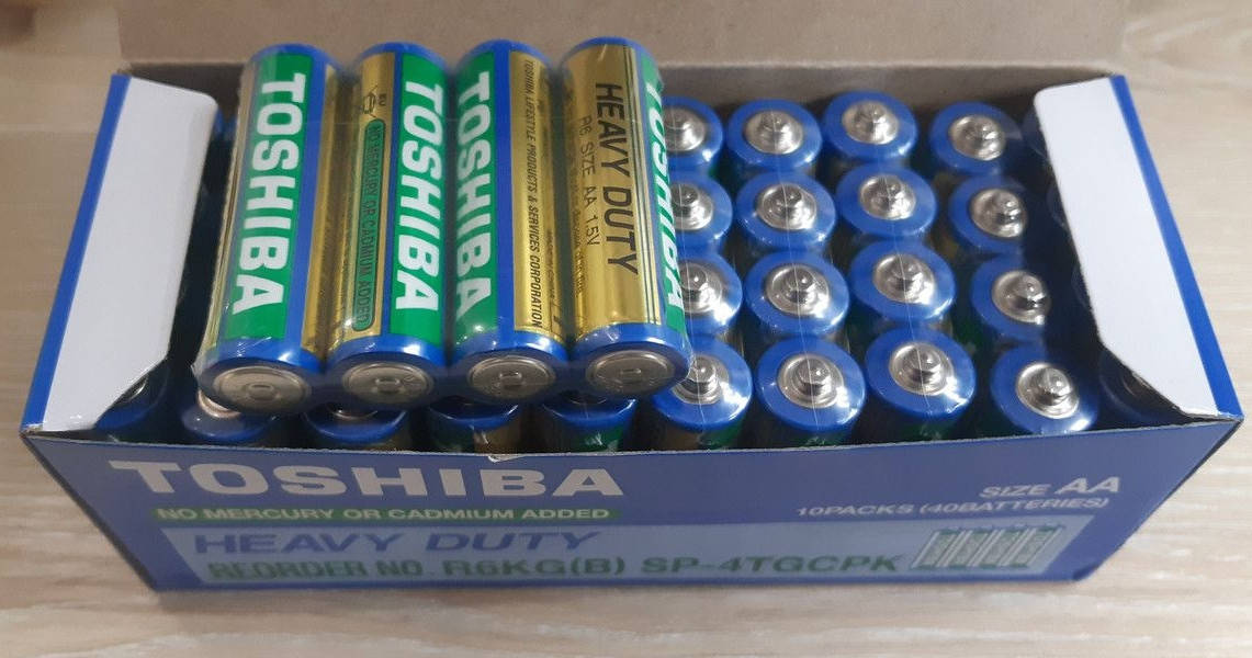 

Батарейка солевая TOSHIBA Heavy Duty AA/R6KG (40шт)
