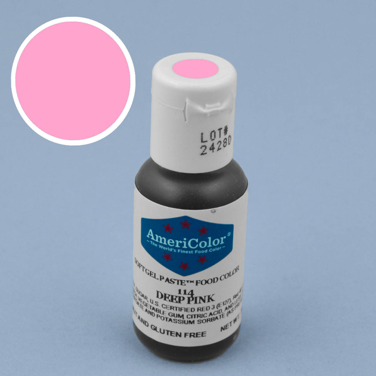 

Гелевая краска AmeriColor Темно-розовый/Deep Pink 21 гр