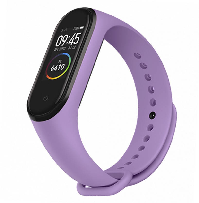 

Ремешок mi band 4 ремешок к браслету Mi Band 3 силиконовый лиловый