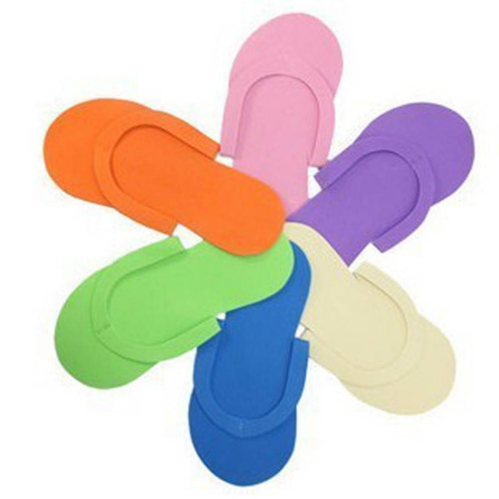 

Тапочки одноразовые, вьетнамки для педикюра (Пенелон 2,5 ММ, цветные)12 пар в упаковке