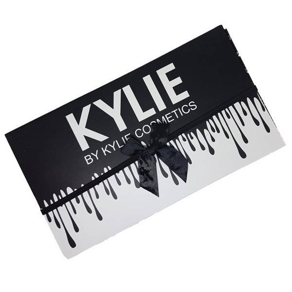 

Набор жидких матовых помад Kylie Black edition черный с бантиком 12 штук | помада Кайли