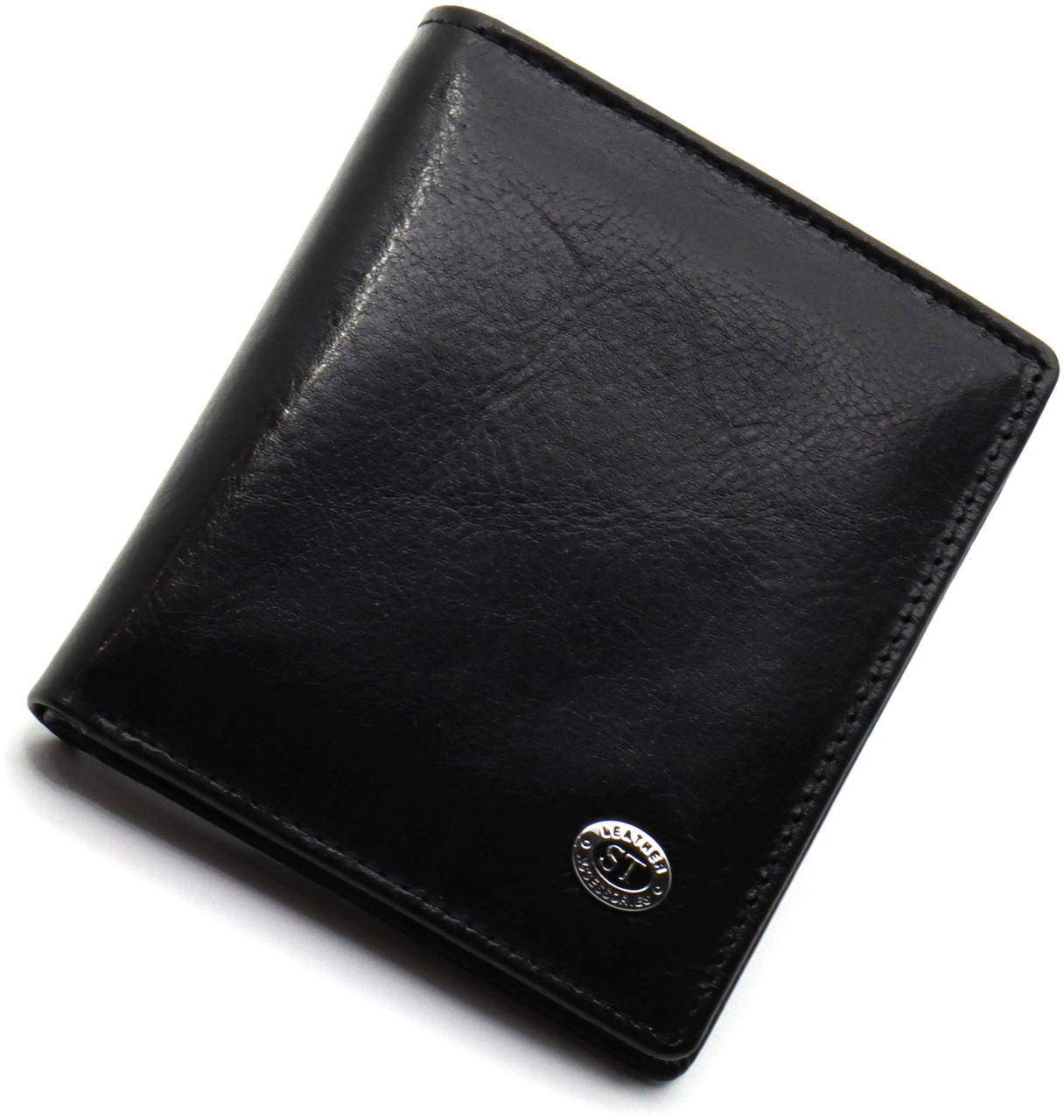 

Мужское портмоне двойного сложения из натуральной кожи ST Leather B-MS33 Черный